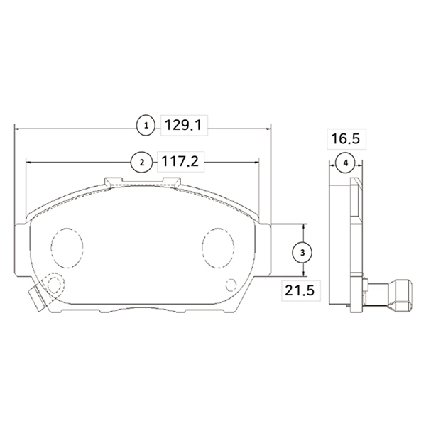 Brake Pad Set, disc brake (GK0328)