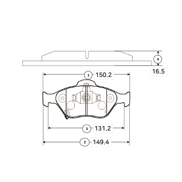 Brake Pad Set, disc brake (GK1178)