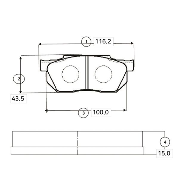 Brake Pad Set, disc brake (GK0367)