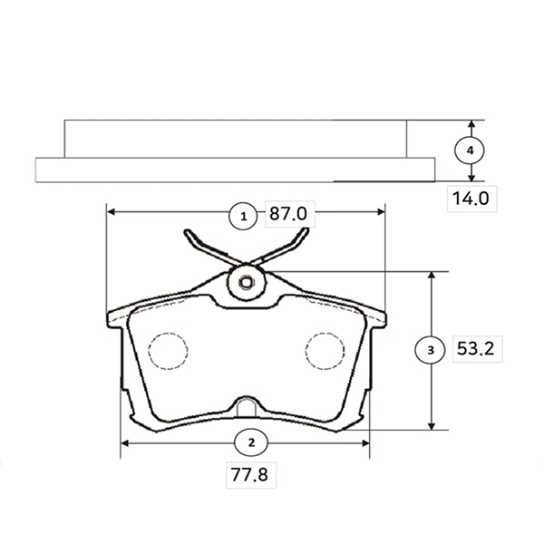 Brake Pad Set, disc brake (GK0380)