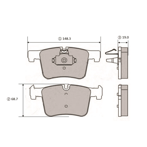 Brake Pad Set, disc brake (GK1464)