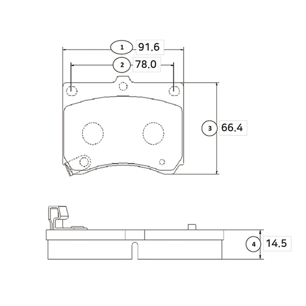 Brake Pad Set, disc brake (GK0648)
