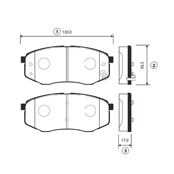 Brake Pad Set, disc brake (GK0495)