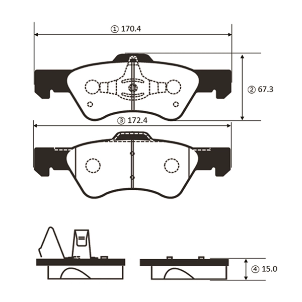Brake Pad Set, disc brake (GK0204)