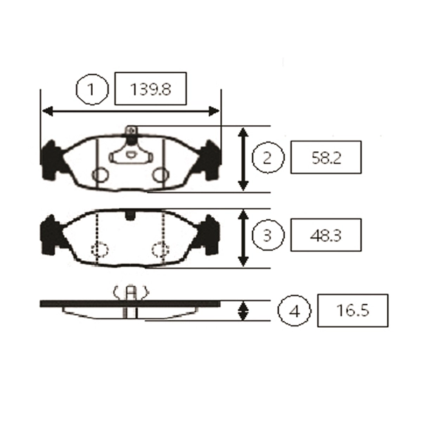 Brake Pad Set, disc brake (GK0247)