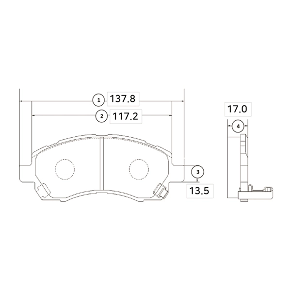 Brake Pad Set, disc brake (GK0989)
