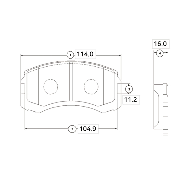 Brake Pad Set, disc brake (GK0580)