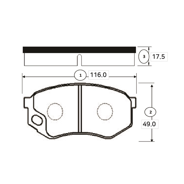 Brake Pad Set, disc brake (GK0755)