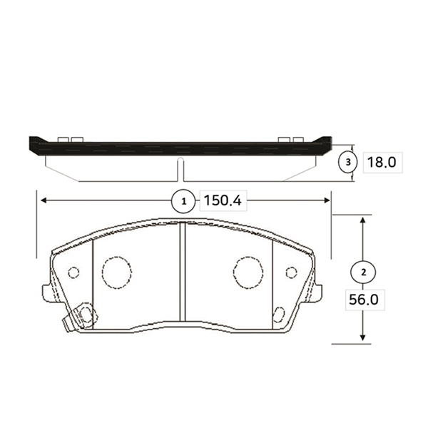 Brake Pad Set, disc brake (GK0099)