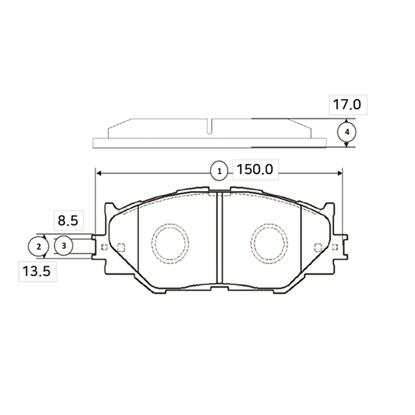 Brake Pad Set, disc brake (GK1088)