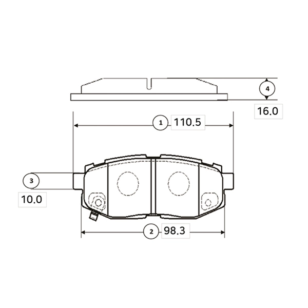 Brake Pad Set, disc brake (GK1014)