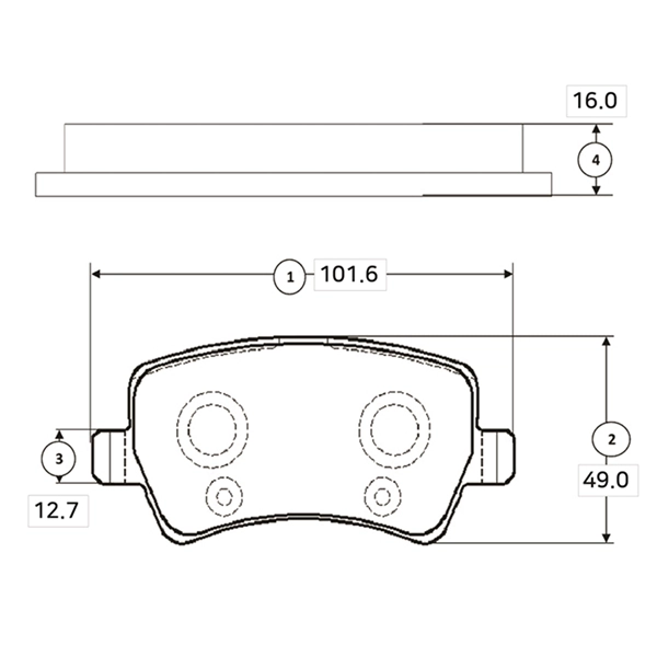 Brake Pad Set, disc brake (GK0173)