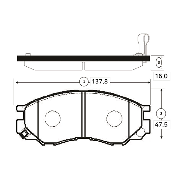 Brake Pad Set, disc brake (GK0620)