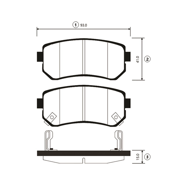 Brake Pad Set, disc brake (GK0542)