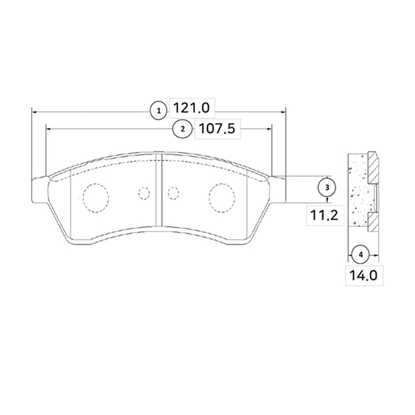 Brake Pad Set, disc brake (GK0437)