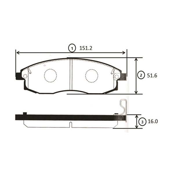 Brake Pad Set, disc brake (GK0583)