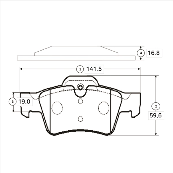 Brake Pad Set, disc brake (GK0080)