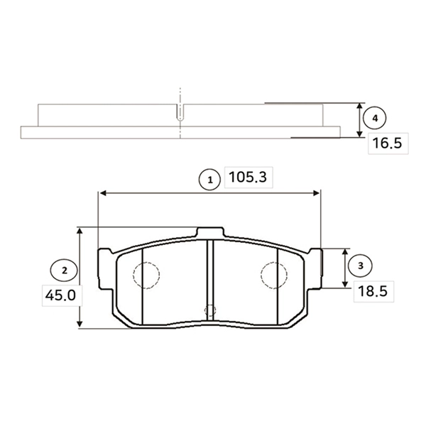 Brake Pad Set, disc brake (GK0818)