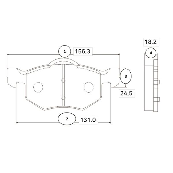 Brake Pad Set, disc brake (GK0162)