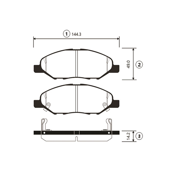 Brake Pad Set, disc brake (GK0742)