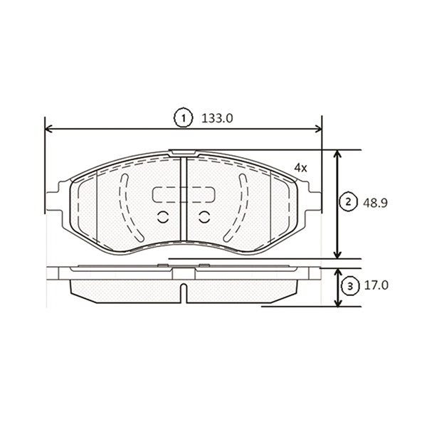Brake Pad Set, disc brake (GK0439)