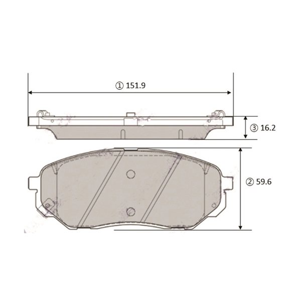 Brake Pad Set, disc brake (GK1470)