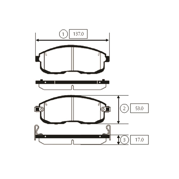Brake Pad Set, disc brake (GK0764)