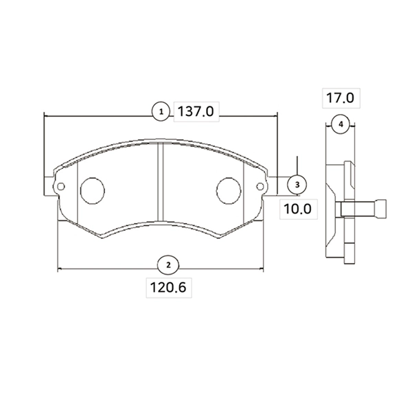 Brake Pad Set, disc brake (GK0457)