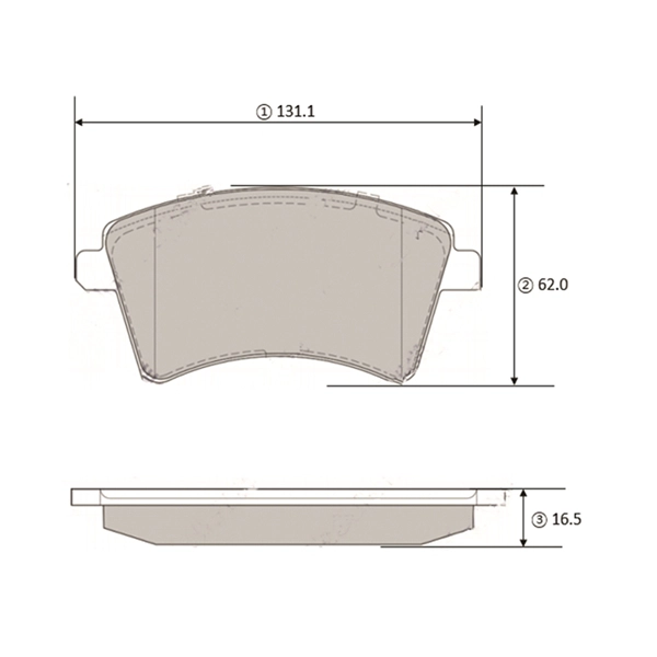 Brake Pad Set, disc brake (GK1454)