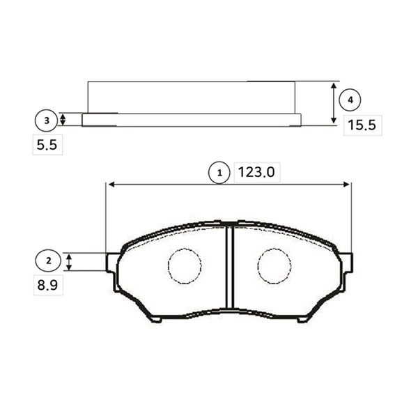 Brake Pad Set, disc brake (GK0603)