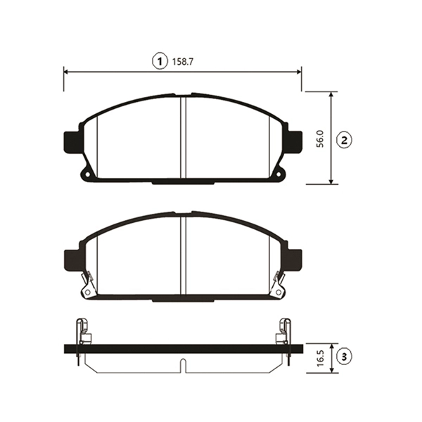 Brake Pad Set, disc brake (GK0836)