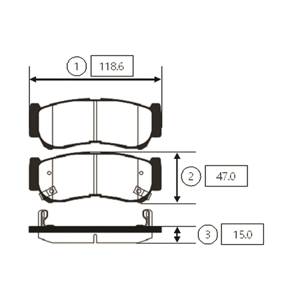Brake Pad Set, disc brake (GK0486)