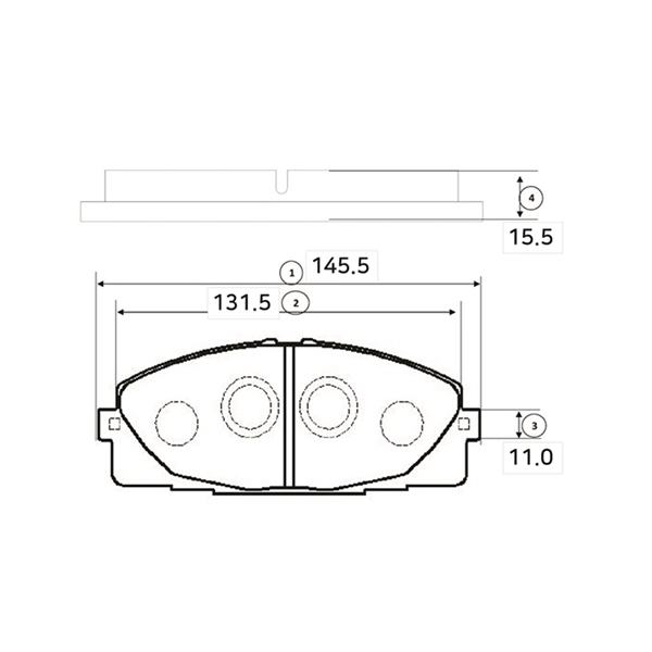 Brake Pad Set, disc brake (GK1172)