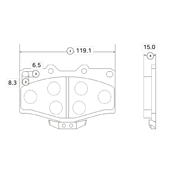 Brake Pad Set, disc brake (GK1030)