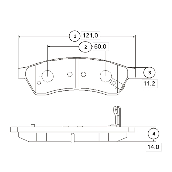 Brake Pad Set, disc brake (GK0444)