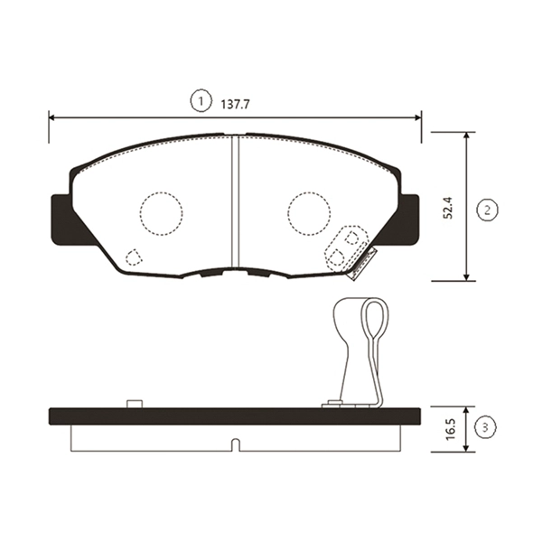 Brake Pad Set, disc brake (GK0352)