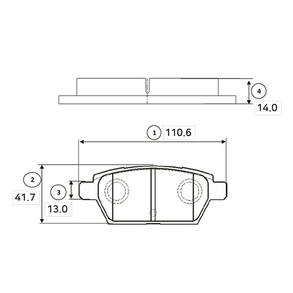 Brake Pad Set, disc brake (GK0709)