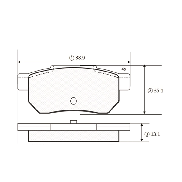Brake Pad Set, disc brake (GK0360)