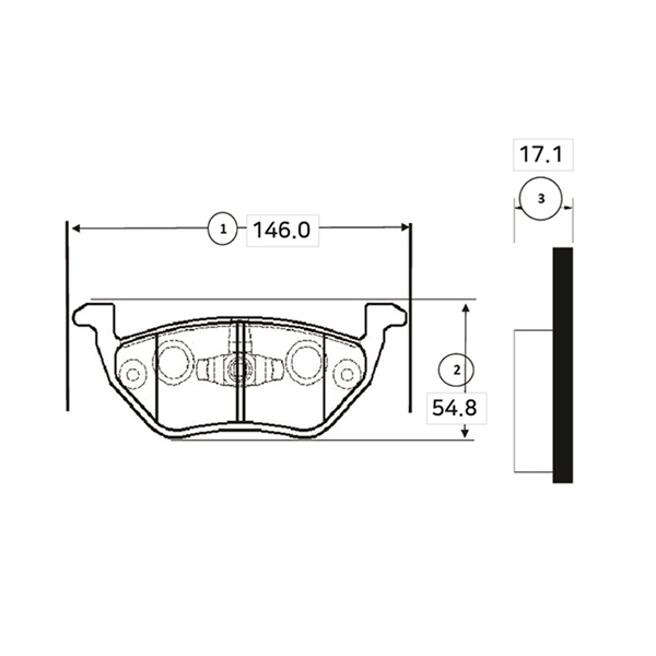Brake Pad Set, disc brake (GK0206)