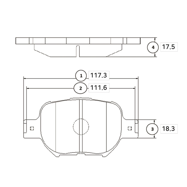 Brake Pad Set, disc brake (GK1071)
