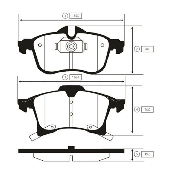 Brake Pad Set, disc brake (GK0302)