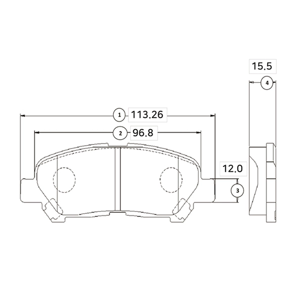 Brake Pad Set, disc brake (GK1083)