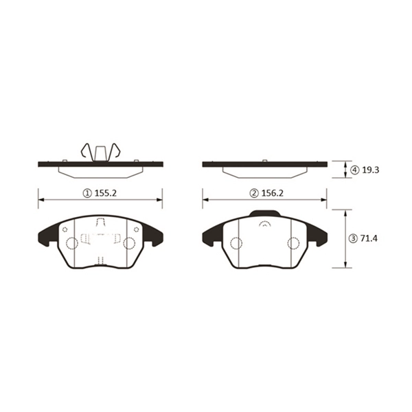 Brake Pad Set, disc brake (GK1468)