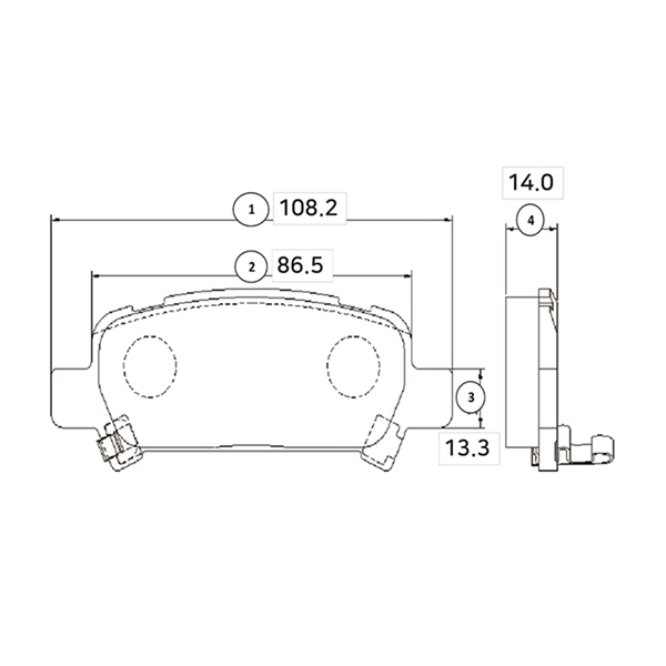 Brake Pad Set, disc brake (GK0990)