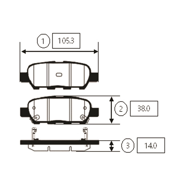 Brake Pad Set, disc brake (GK0855)