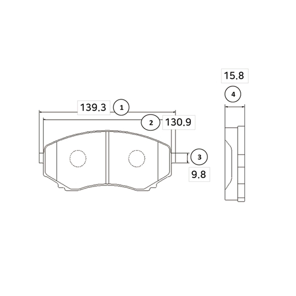 Brake Pad Set, disc brake (GK0656)