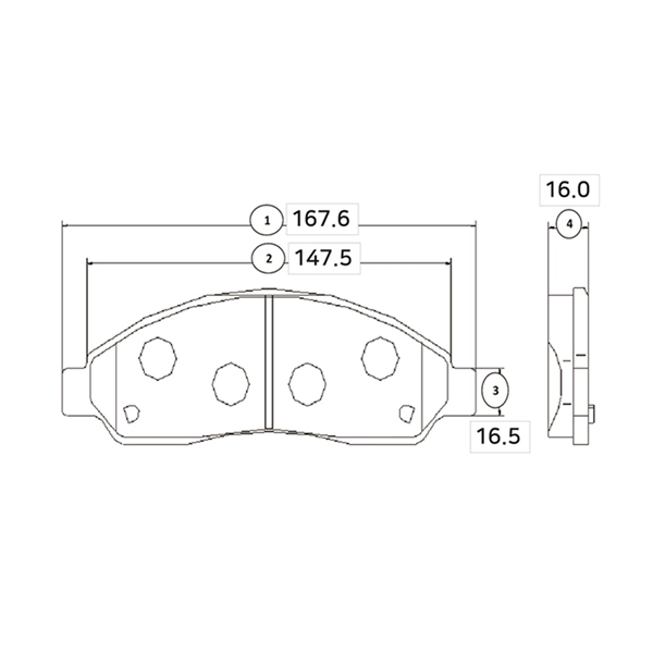 Brake Pad Set, disc brake (GK0406)
