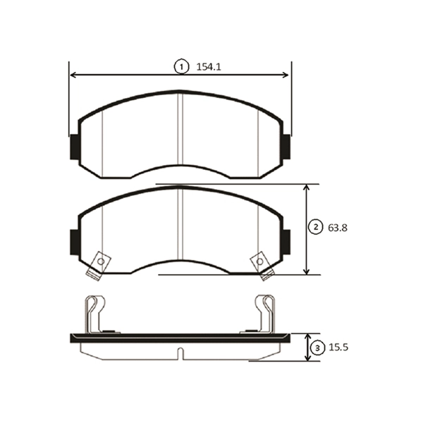 Brake Pad Set, disc brake (GK0521)