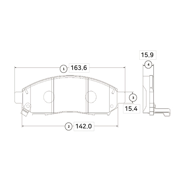 Brake Pad Set, disc brake (GK0733)