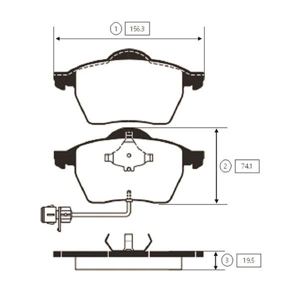 Brake Pad Set, disc brake (GK1253)